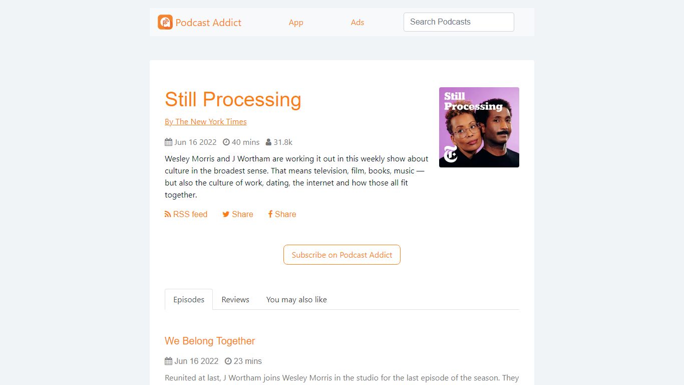 Still Processing - Podcast Addict